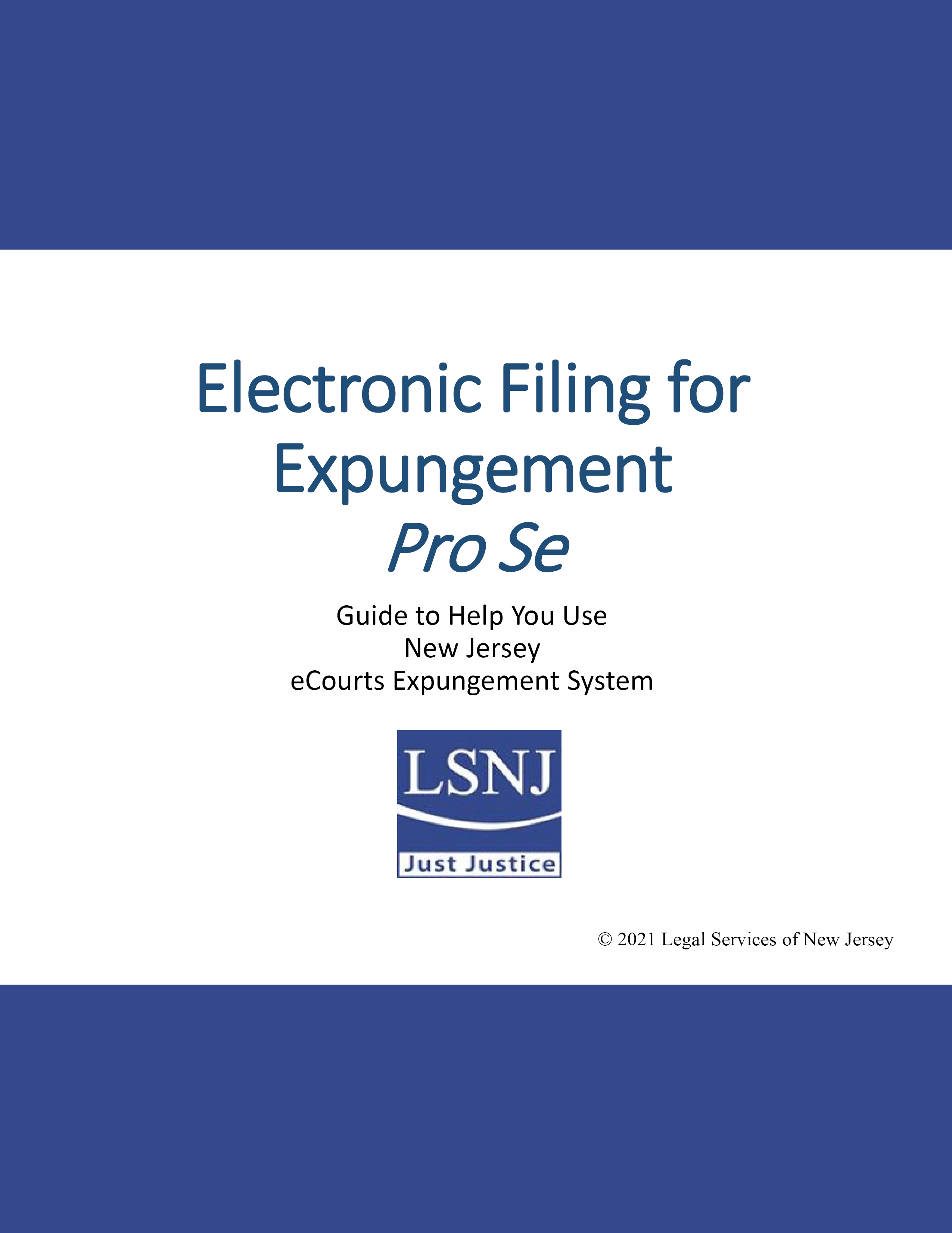 Electronic Filing for Expungement Pro Se