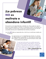 Apoyando y preservando familias—¡La pobreza no es maltrato ni abandono infantil!